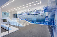 A large-scale mural painting