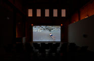 Installation view of a video work