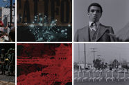 Composite of six stills from student restored films