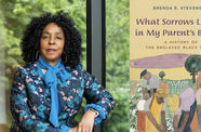 Brenda E. Stevenson alongside her book cover