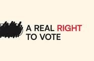 A Real Right to Vote graphic