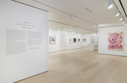Gallery view of an exhibition of prints