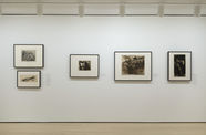 Gallery view of an exhibition of prints