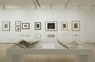 Gallery view of an exhibition of prints