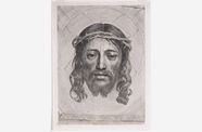 Etching of the head of Jesus, wearing a crown of thorns