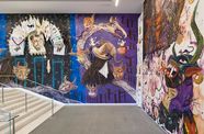Installation image of a large mural