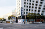 View of the exterior corner of the Hammer Museum