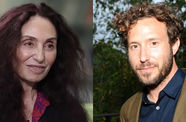 Headshots of Brigitte Caland and Aram Moshayedi