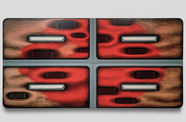 Tishan Hsu, Cell, 1987. Acrylic, compound, oil, alkyd, vinyl, aluminum on wood. 96 x 192 x 4 inches (244 x 488 x 10 cm). Collection of Ralph Wernicke / Hubertushoehe art + architecture, Berlin and Zürich. 