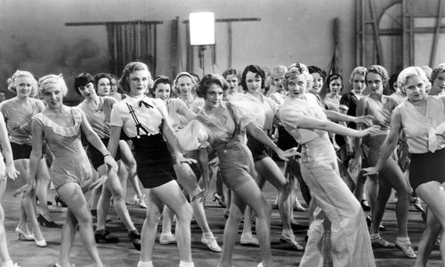 Still from the film 42nd Street (1933) showing women dancing