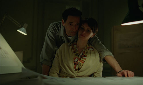 Adrien Brody and Felicity Jones in The Brutalist