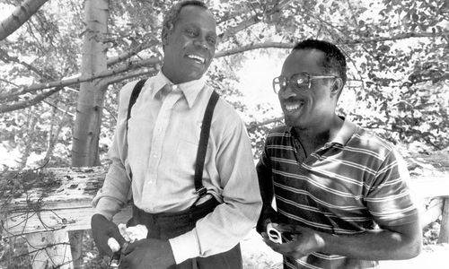 Danny Glover and Charles Burnett share a laugh