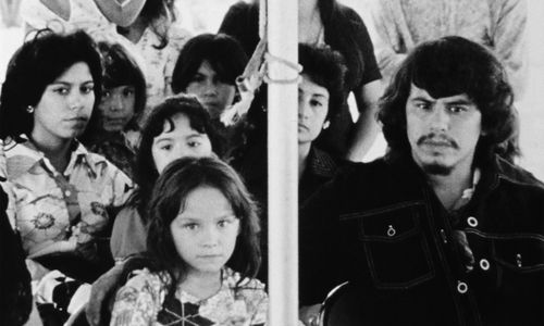 A large group of people - men, women, and kids