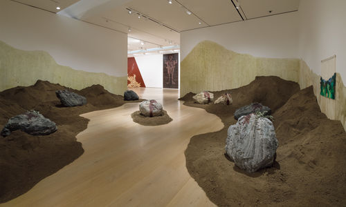 View of an exhibition in an art gallery