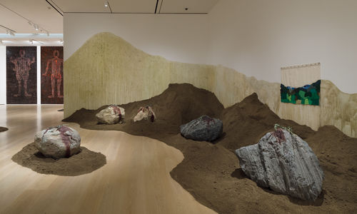 View of an exhibition in an art gallery