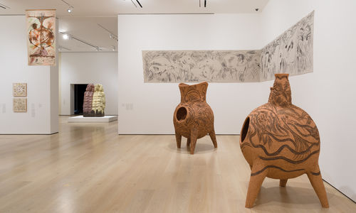 View of an exhibition in an art gallery