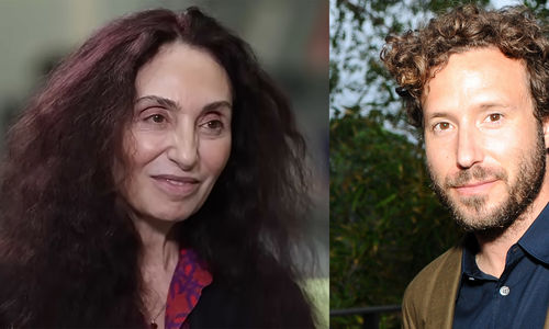 Headshots of Brigitte Caland and Aram Moshayedi
