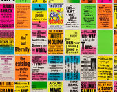 Allen Ruppersberg, The Singing Posters: Allen Ginsberg's Howl by Allen Ruppersberg (Parts I-III), 2003/2005 (detail). Commercially printed letterpress posters. Courtesy the artist and Greene Naftali, New York; photo courtesy Skirball Museum, Skirball Cultural Center, Los Angeles; photo: Robert Wedemeyer.
